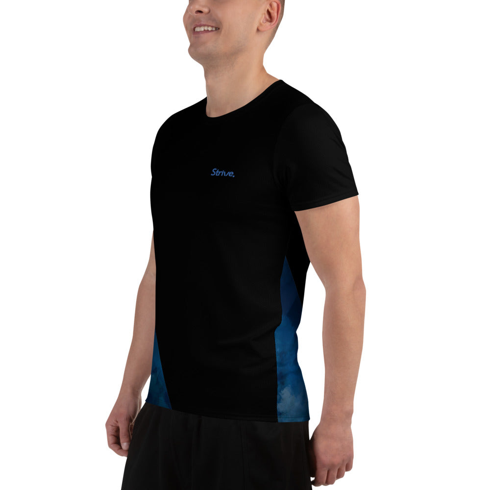 Dutch Steel Inside Performance Tee Left Side View Model from Strive sportswear