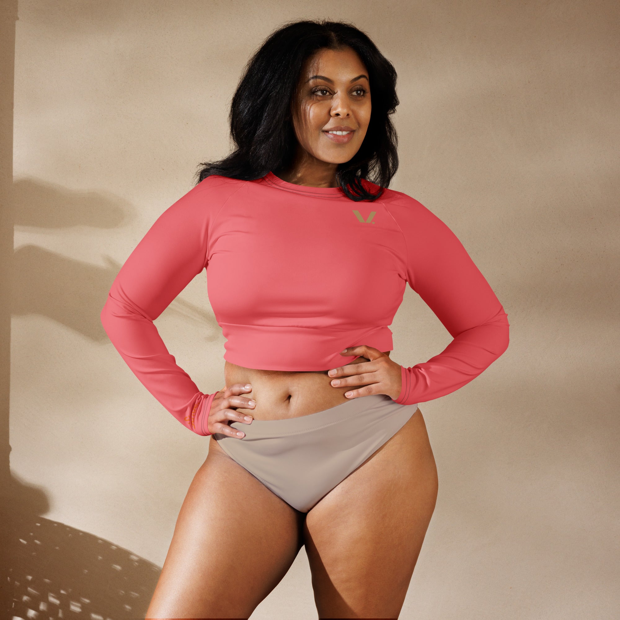 CoreFlex Cropped Long-Sleeve Pink