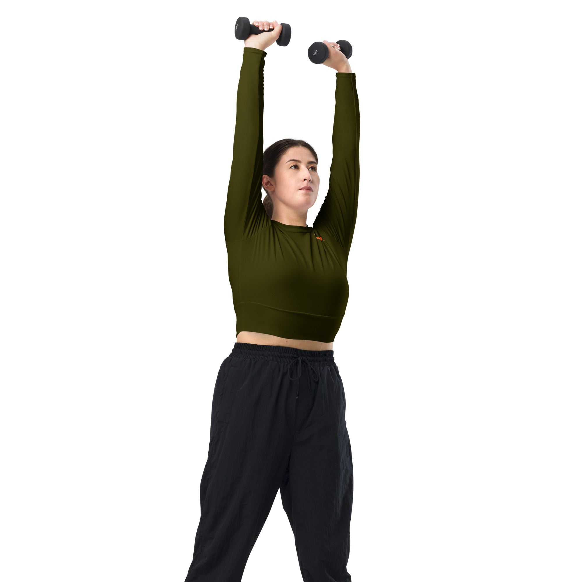 CoreFlex Cropped Long-Sleeve Green