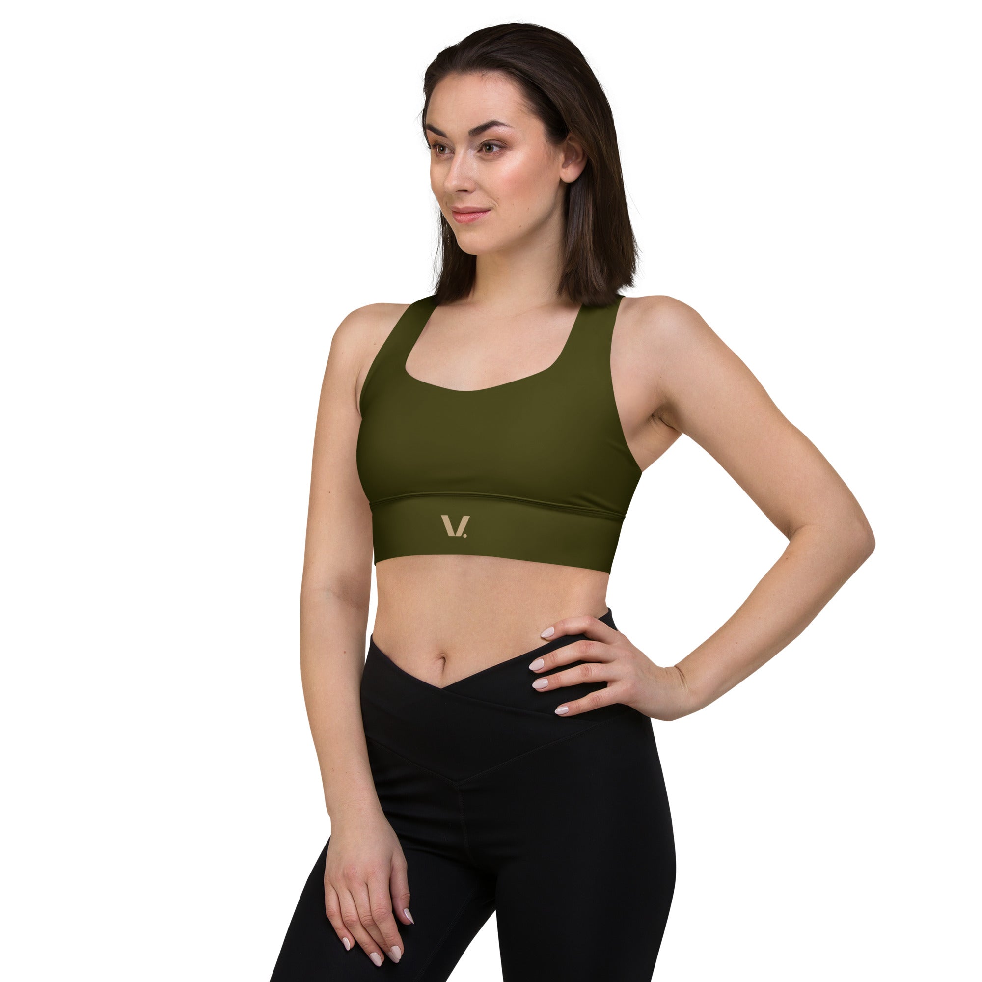 PowerStrap Longline Sports Bra Green