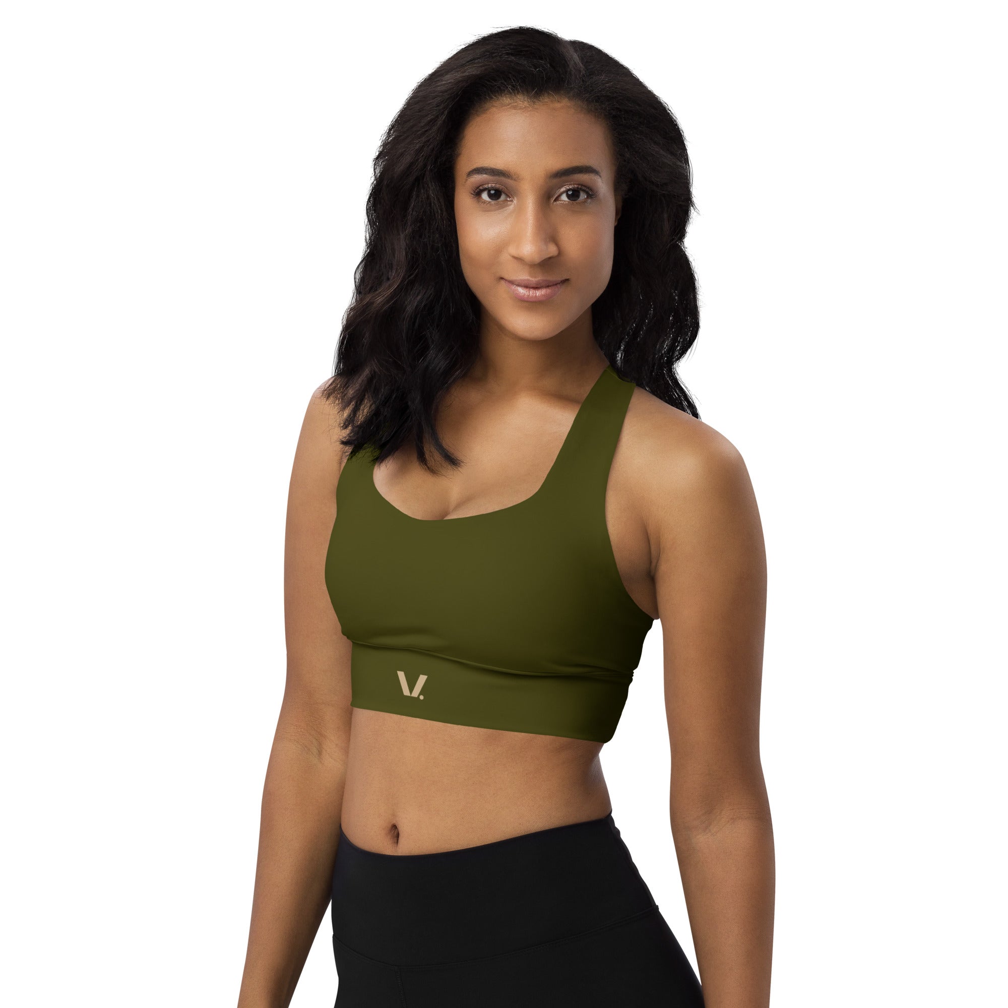 PowerStrap Longline Sports Bra Green