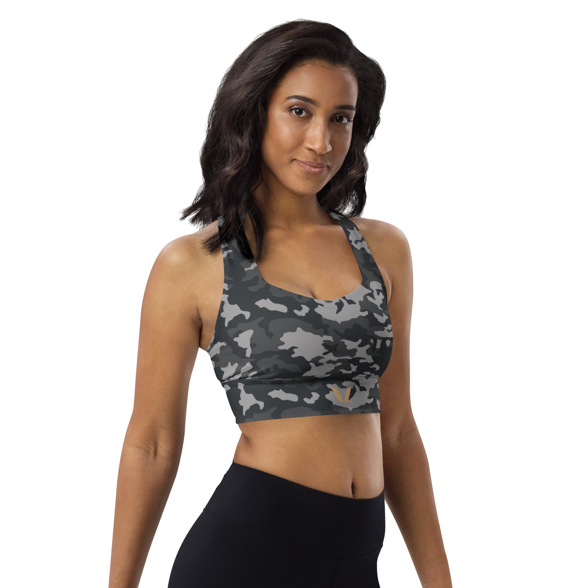 PowerStrap Longline Sports Bra Army